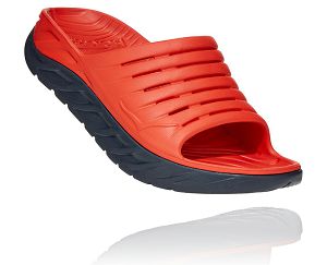 Hoka One One ORA Recovery Slide Womens Orthopedic Shoes Fiesta/Ombre Blue | AU-7805469